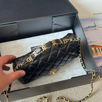 CHANEL Chanel Mini Flap Bag in Quilted Leather with Chain 23  ✨