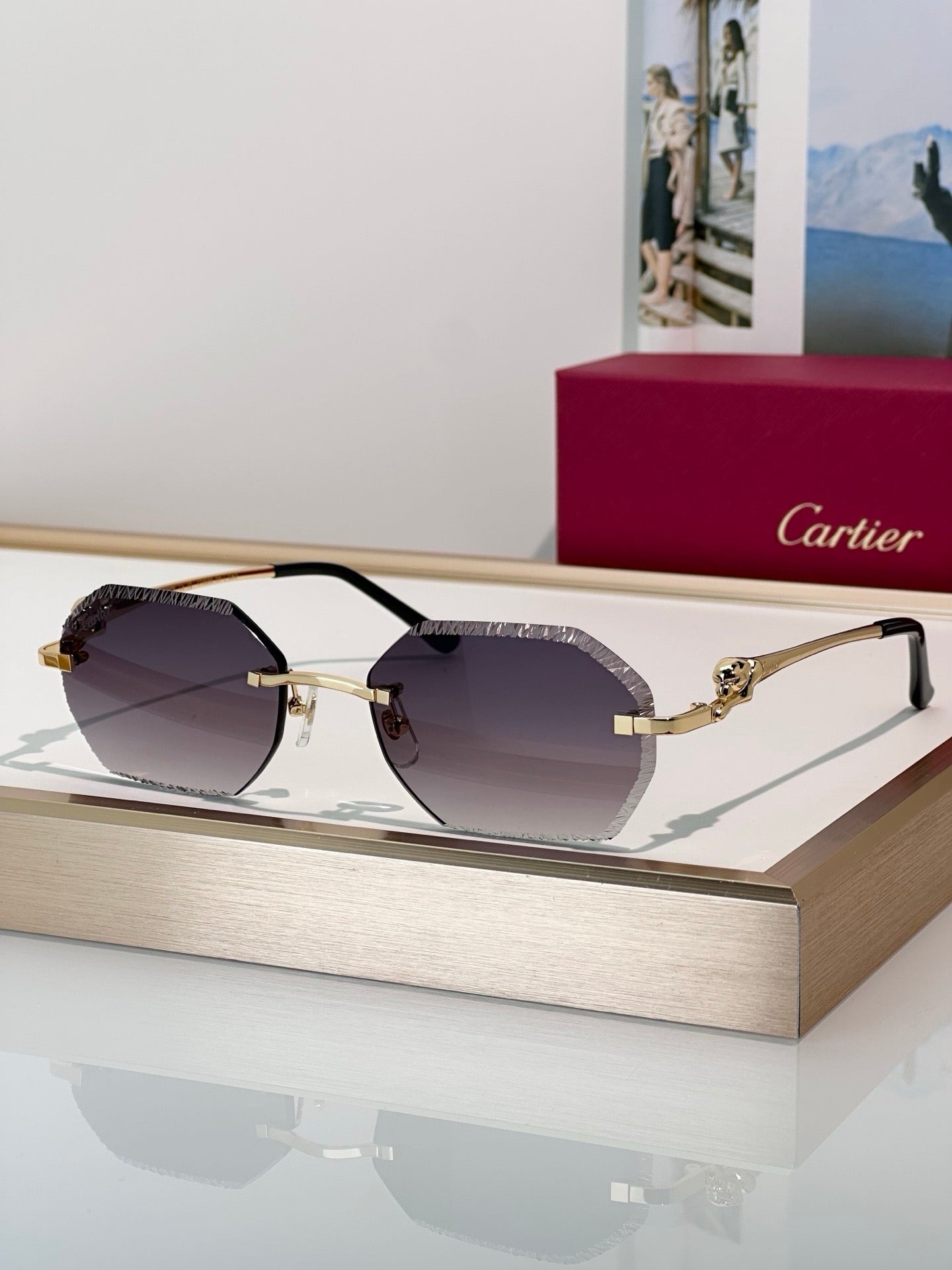 Cartier CLASSIC C DE CARTIER MOTIF Panthere CT0828 S Sunglasses 🐆 - onlinechics.com