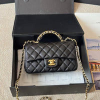 CHANEL Chanel Mini Flap Bag in Quilted Leather with Chain 23  ✨