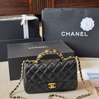 CHANEL Chanel Mini Flap Bag in Quilted Leather with Chain 23  ✨