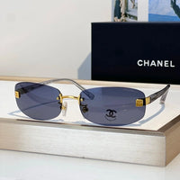 CHANEL 4067 Purple Rimless Women Sunglasses Square Chanel Eyewear  🖤