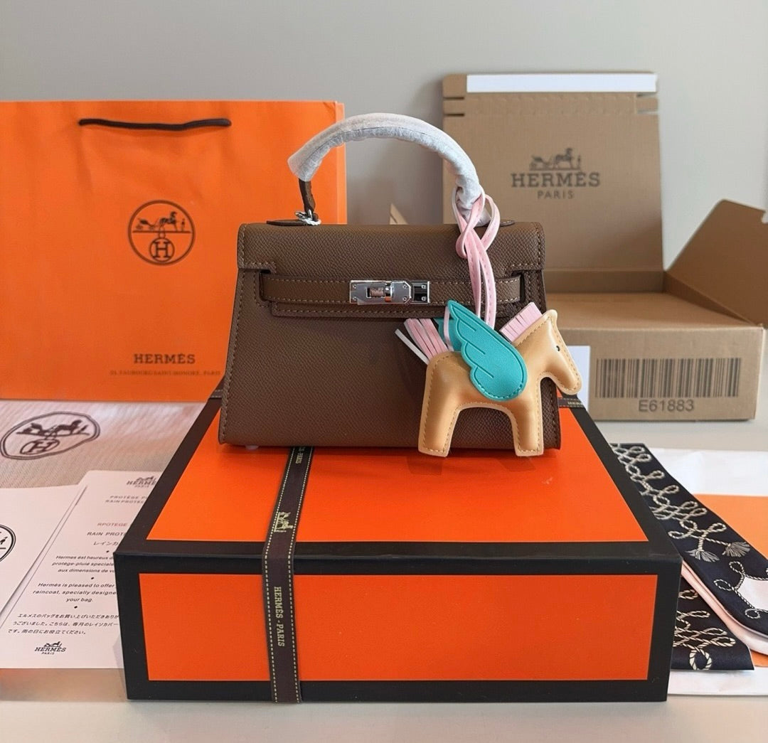 HERMES Hermès Kelly Sellier 20  Epsom Palladium Hardware✨ - onlinechics.com