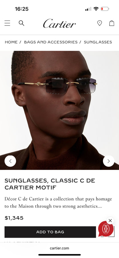 Cartier CLASSIC C DE CARTIER MOTIF CT0916 Sunglasses 🐆 - onlinechics.com