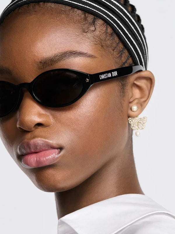 DIOR DiorPacific R1I Black Oval Sunglasses ✨