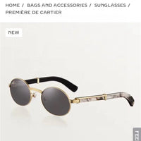 Cartier Première Round-Frame Gold-Tone and Wood  CT0464S Sunglasses 🐆 $3500