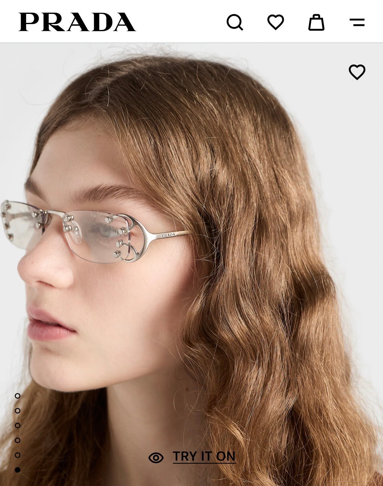 PRADA SPRC57 Prada Runway Transparent Lenses Sunglasses🟥 - onlinechics.com