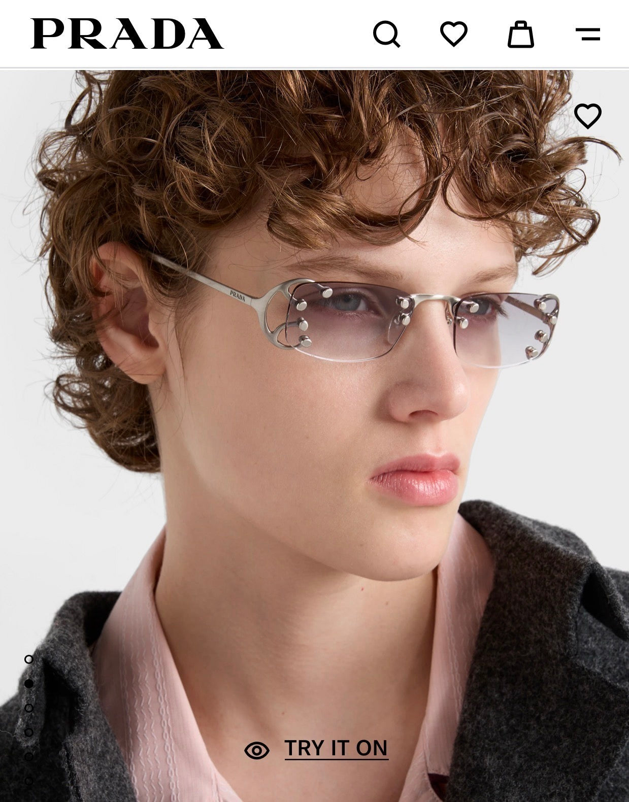 PRADA SPRC57 Prada Runway Transparent Lenses Sunglasses🟥 - onlinechics.com