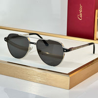 Cartier Exception POLARISED CT0425S 001 Sunglasses Pilot 59-16-140 ✨