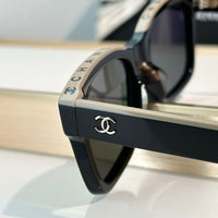 2024 Chanel CH5417 - Black/Beige Women's Acetate Sunglasses ✨