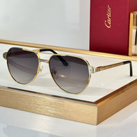 Cartier Exception POLARISED CT0425S 001 Sunglasses Pilot 59-16-140 ✨