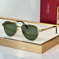 Cartier Exception POLARISED CT0425S 001 Sunglasses Pilot 59-16-140 ✨
