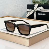 2024 Chanel CH5417 - Black/Beige Women's Acetate Sunglasses ✨