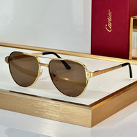 Cartier Exception POLARISED CT0425S 001 Sunglasses Pilot 59-16-140 ✨