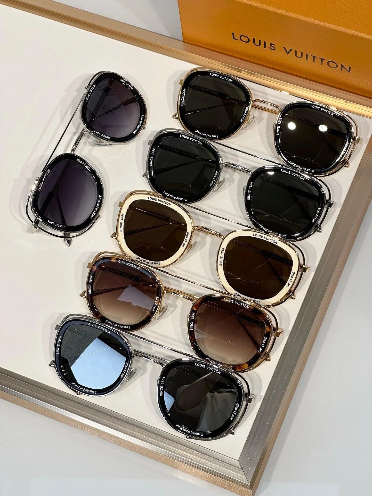 Louis Vuitton Z2213U LV Super Vision Metal Pilot Square Sunglasses 