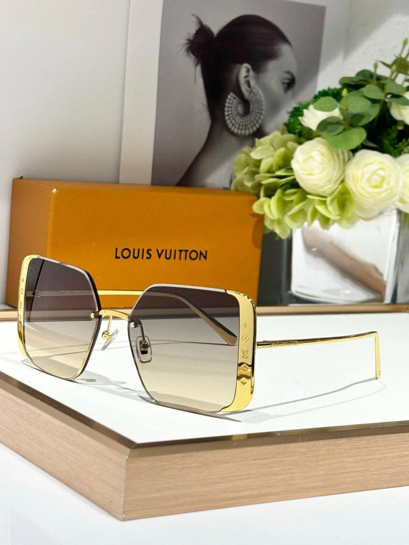 Louis Vuitton Z1994U LV Moon Metal Square Sunglasses Women's