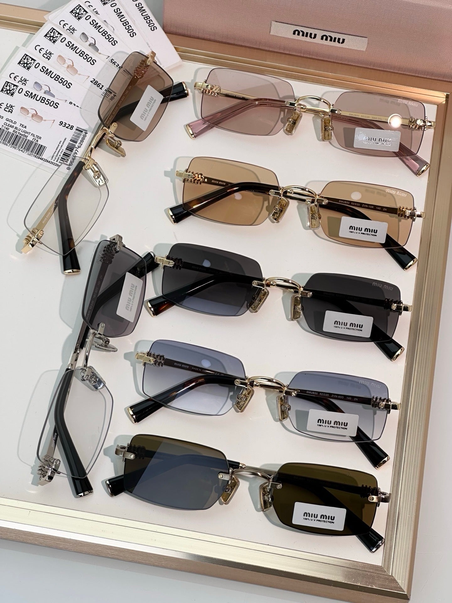 MIU MIU  B50S 26C09Z Old Gold Sunglasses✨