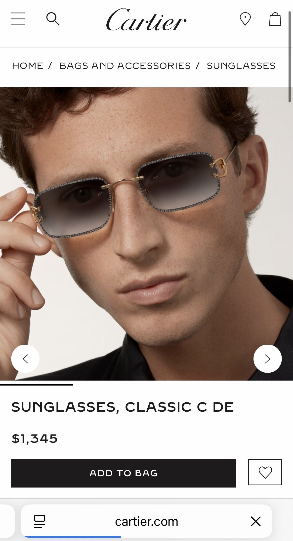 -  Cartier CLASSIC C DE CARTIER MOTIF CT0799 Sunglasses-Photochromic Glasses 🐆 - onlinechics.com