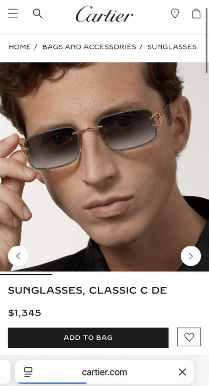 -  Cartier CLASSIC C DE CARTIER MOTIF CT0799 Sunglasses-Photochromic Glasses 🐆 - onlinechics.com