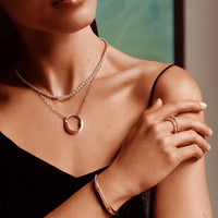 Tiffany&Co 18k Gold plated Unisex Unique Style Bangle Lock Pendant Necklace ✨