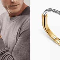 Tiffany&Co 18k gold plated Unisex Unique Style Bangle lock bracelets fashion silver rose yellow gold with box fits 16-21 cm ✨