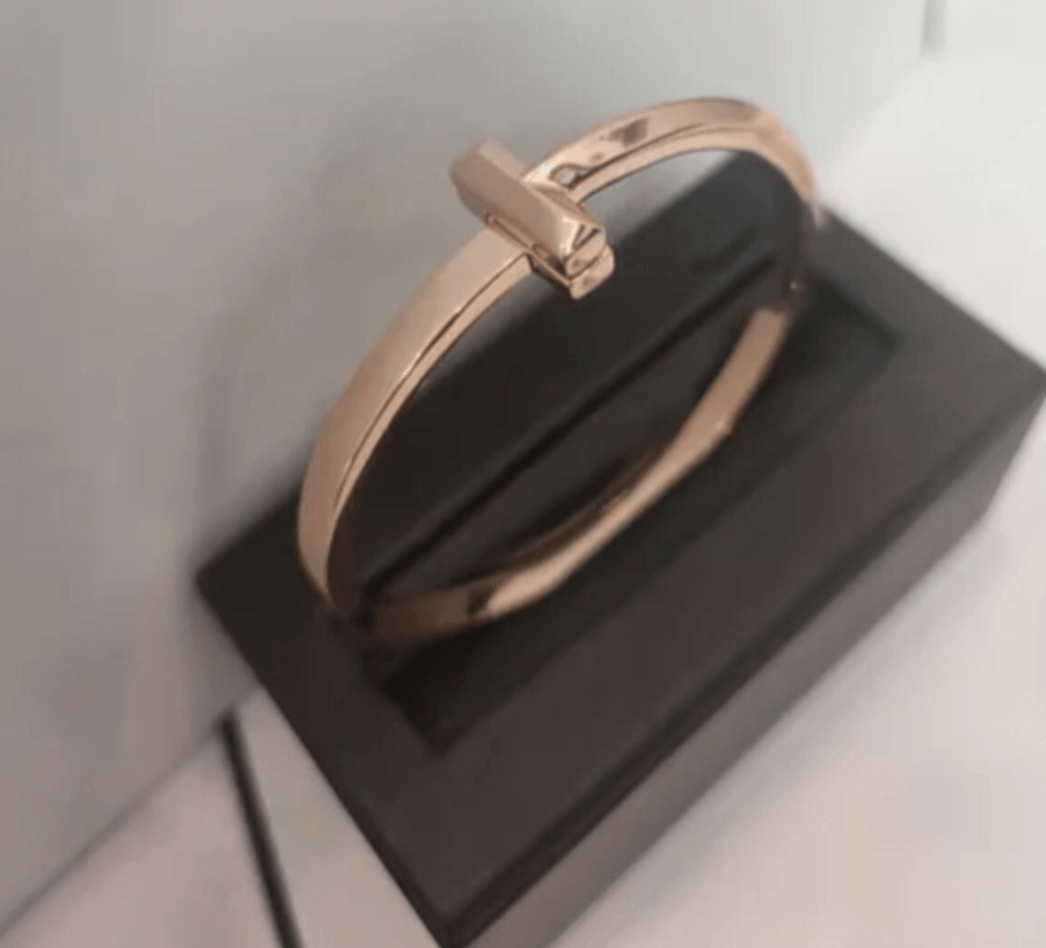 Tiffany&Co 18k gold plated Unisex Love Couple Hinged Style Bangle lock bracelets silver rose yellow gold 9 models with box fits 17cm-6.69inch✨ - buyonlinebehappy