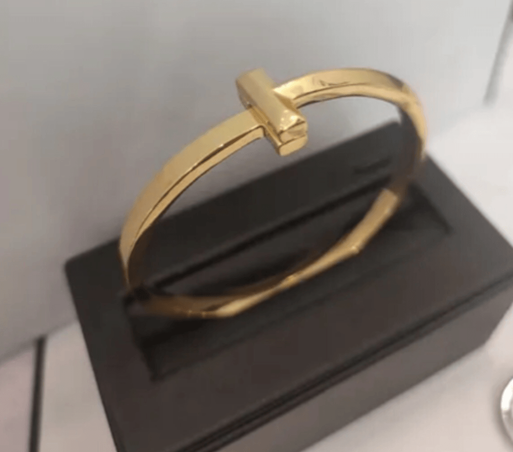 Tiffany&Co 18k gold plated Unisex Love Couple Hinged Style Bangle lock bracelets silver rose yellow gold 9 models with box fits 17cm-6.69inch✨ - buyonlinebehappy