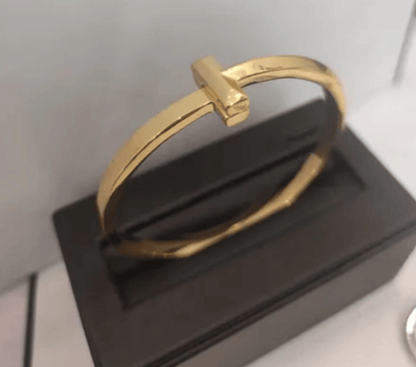 Tiffany&Co 18k gold plated Unisex Love Couple Hinged Style Bangle lock bracelets silver rose yellow gold 9 models with box fits 17cm-6.69inch✨ - buyonlinebehappy