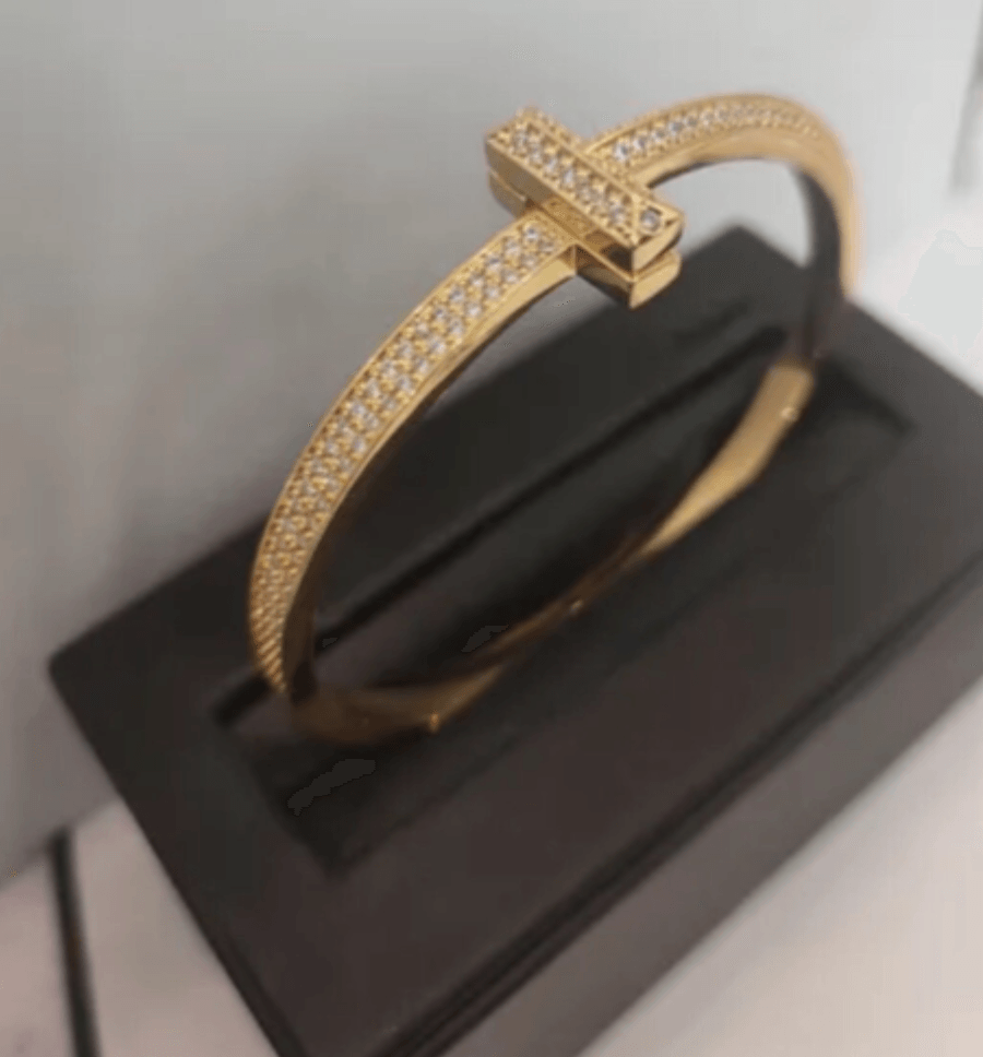 Tiffany&Co 18k gold plated Unisex Love Couple Hinged Style Bangle lock bracelets silver rose yellow gold 9 models with box fits 17cm-6.69inch✨ - buyonlinebehappy