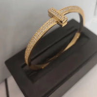 '- Tiffany&Co 18k gold plated Unisex Love Couple Hinged Style Bangle lock bracelets silver rose yellow gold 9 models with box fits 17cm-6.69inch✨