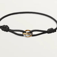 Cartier 18K Gold Plated Jewelry TRINITY Bracelet yellow rose silver ✨