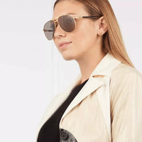 GUCCI GG1220S Gold-Gold-Brown Unisex Clear Sunglasses ✨