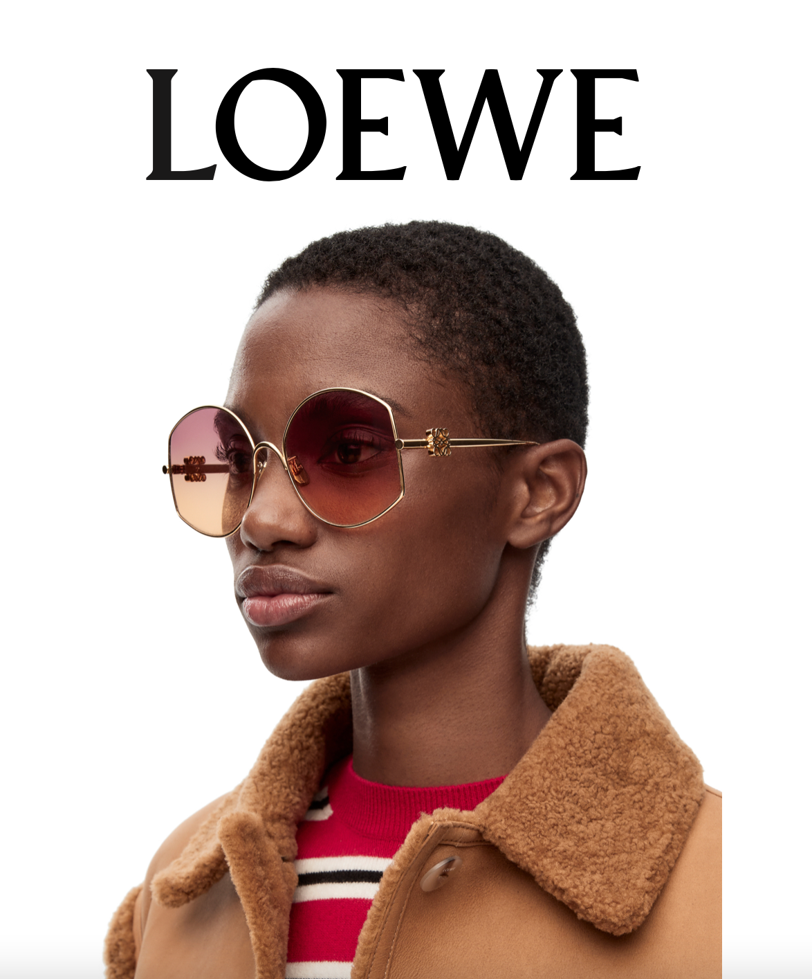 New Season 2024 LOEWE Oversize sunglasses in metal  🖤 - buyonlinebehappy