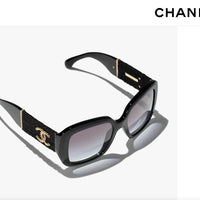 CHANEL 5512 Square Sunglasses Acetate & Tweed Black & Gold frame 6 Colors ✨