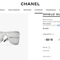 CHANEL Shield Sunglasses A71558🖤