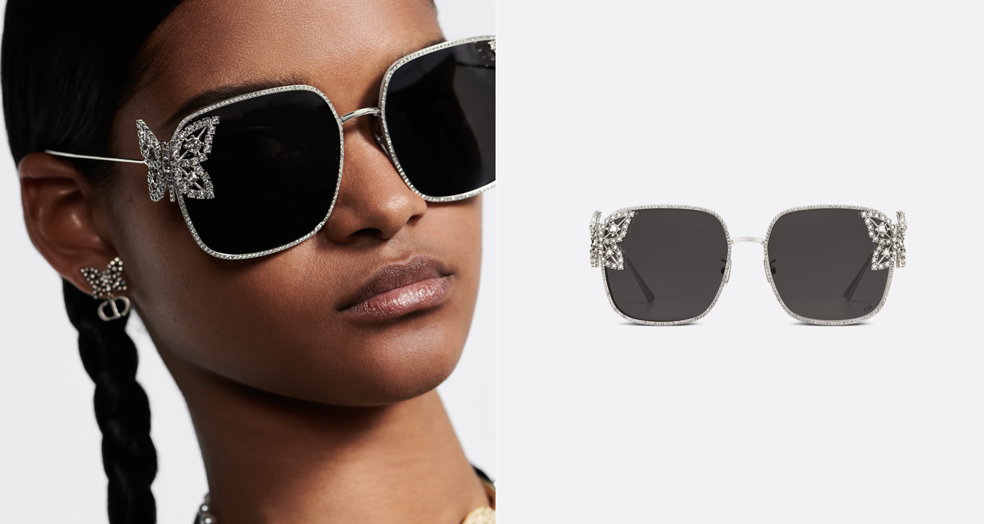 - DIOR DiorFantastica S1U Square Sunglasses with Swarovski® Crystals 💎 - buyonlinebehappy