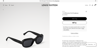 Louis Vuitton Z2721U 1.0 Millionaires Oval Sunglasses✨ - onlinechics.com