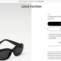 Louis Vuitton Z2721U 1.0 Millionaires Oval Sunglasses✨