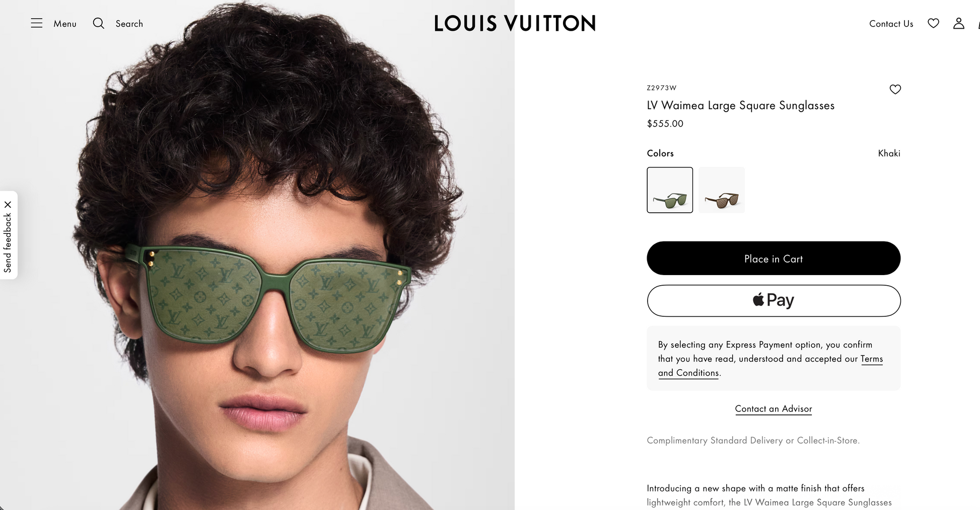 Louis Vuitton Z2973W-Z2974W LV Waimea Large Square Sunglasses  ✨ - onlinechics.com