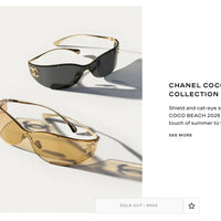 CHANEL 9582 EXCLUSIVE SHIELD Sunglasses Eyewear  🖤