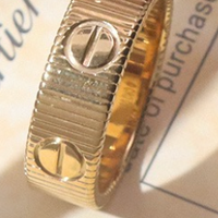 Cartier 18K Gold Plated  LOVE  Ring yellow-rose-silver ✨
