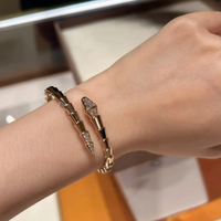 BVLGARI SERPENTI VIPER Rose-Gold-White  Bracelet ✨