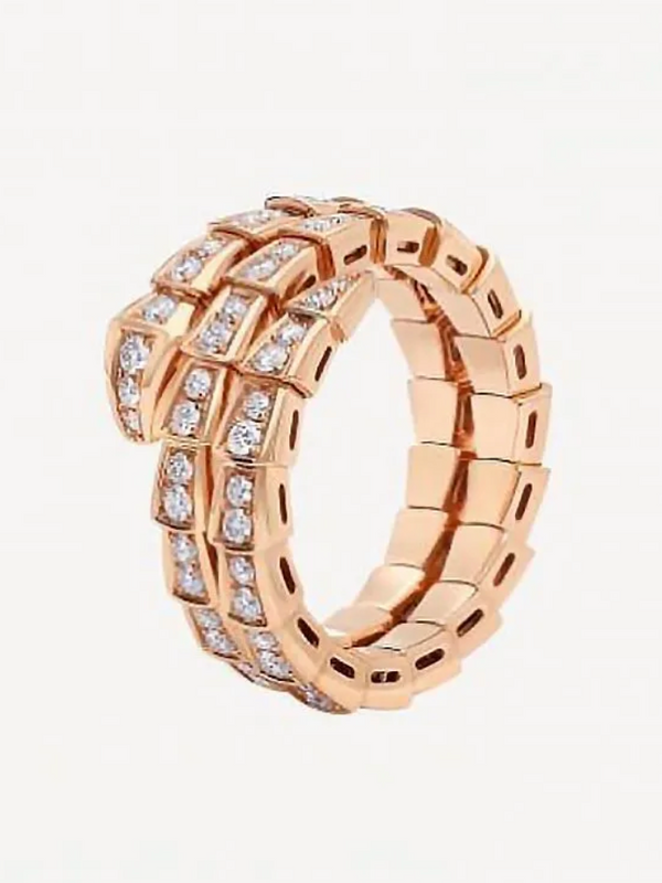BVLGARI SERPENTI VIPER Rose-Gold-White  Rings ✨