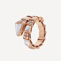 BVLGARI SERPENTI VIPER Rose-Gold-White  Rings ✨