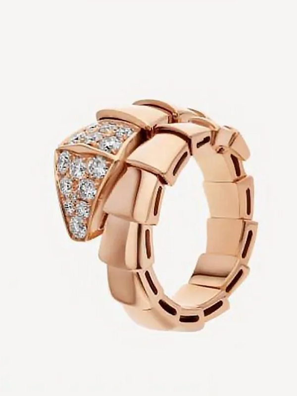 BVLGARI SERPENTI VIPER Rose-Gold-White  Rings ✨