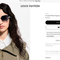 Louis Vuitton Z3167U LV Jewel Pearl Square Sunglasses  ✨