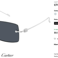 Cartier CT0367S 002 54 - Gold-Silver Unisex Sunglasses Precious 🐆 $11.000