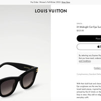 Louis Vuitton Z2927U LV Midnight Cat Eye Sunglasses   ✨