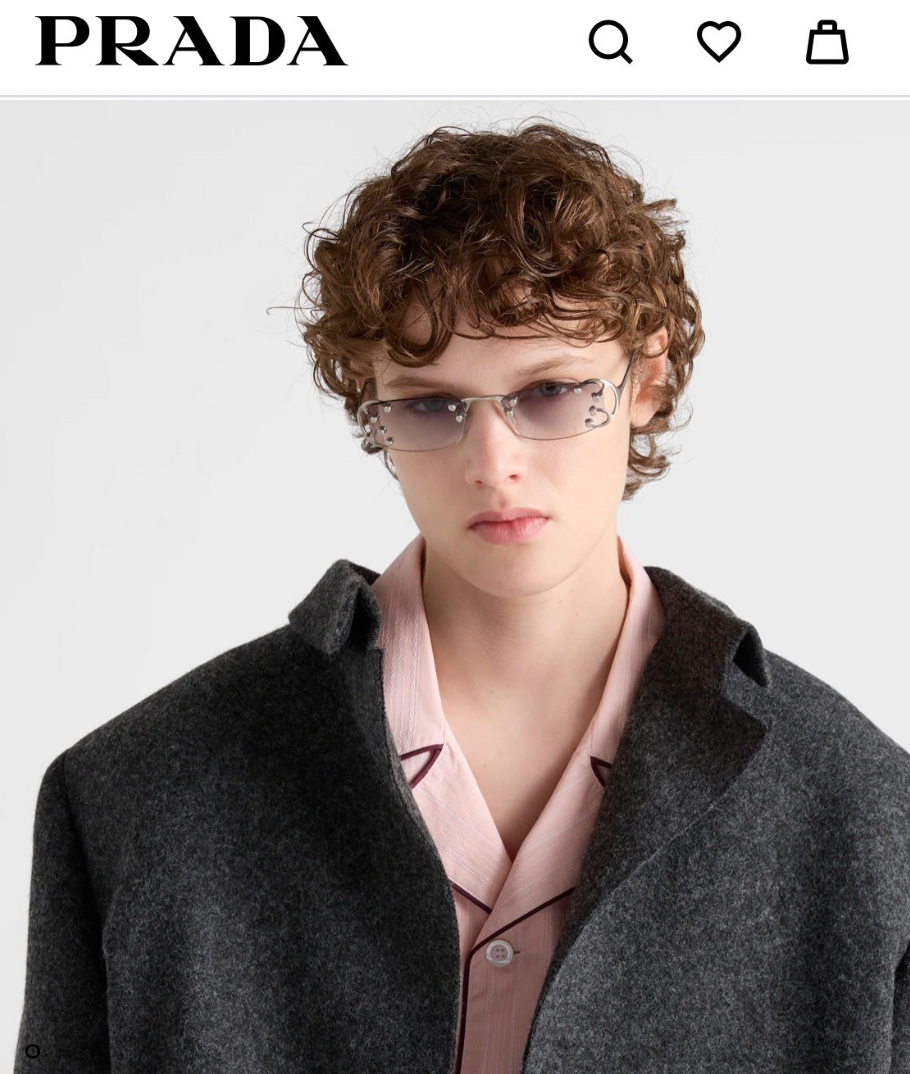 PRADA SPRC57 Prada Runway Transparent Lenses Sunglasses🟥 - onlinechics.com