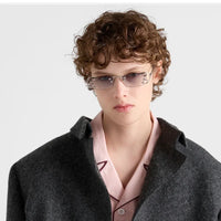 PRADA SPRC57 Prada Runway Transparent Lenses Sunglasses🟥