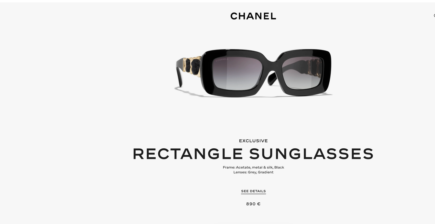 CHANEL 9183 EXCLUSIVE  RECTANGLE SUNGLASSES - Chanel Eyewear  🖤 - onlinechics.com